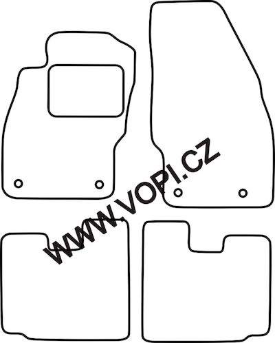 Textil-Autoteppiche Opel Adam 01/2013 - Autofit (3468)